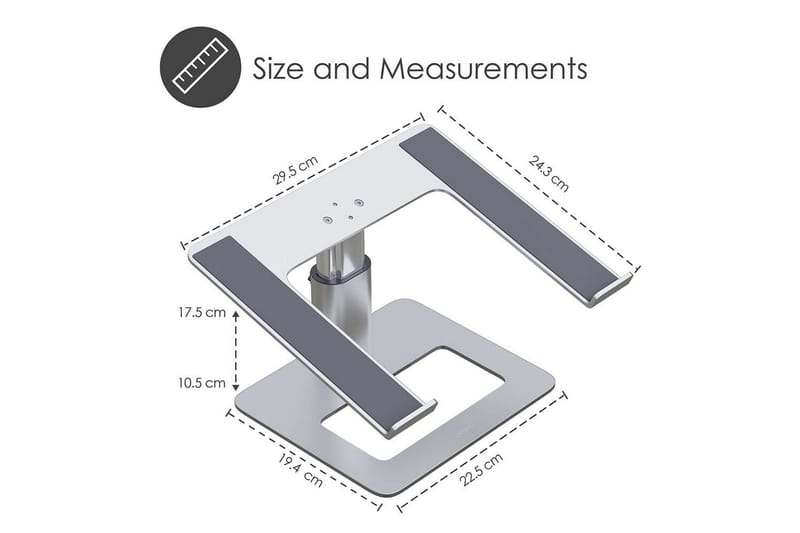 Laptopställ Desire2 Vertikalt Justerbart - Silver - Förvaring - Småförvaring - Förvaringsställ - Laptopställ