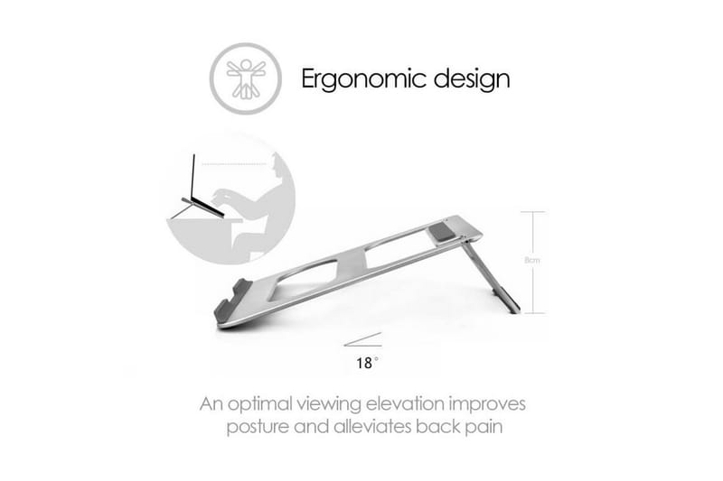 Laptopställ Desire2 Portabelt Silver - Silver - Förvaring - Småförvaring - Förvaringsställ - Laptopställ