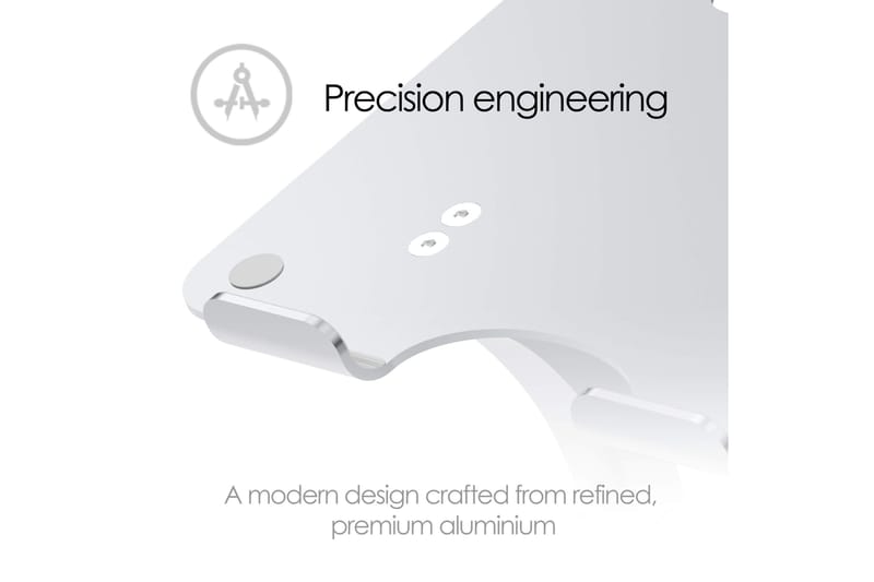 Laptopställ Desire2 Dual Pivot Riser Justerbar Aluminium Silver - Silver - Förvaring - Småförvaring - Förvaringsställ - Laptopställ