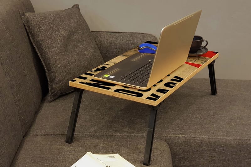 MEALE Laptopställ 25 cm Trä/natur/Svart - Förvaring - Småförvaring - Förvaringsställ - Laptopställ