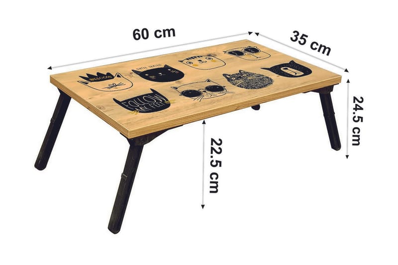 Rademacher Laptopställ 25 cm - Trä/natur/Svart - Förvaring - Småförvaring - Förvaringsställ - Laptopställ