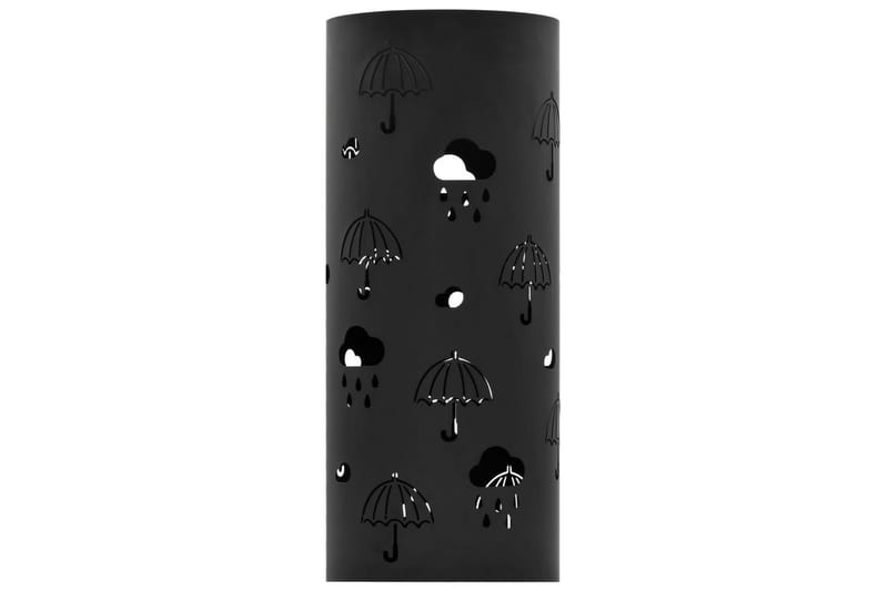 Paraplyställ paraplyer stål svart - Svart - Paraplyställ