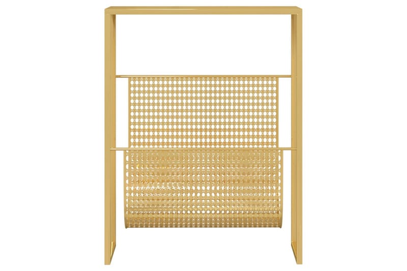 Tidningsställ guld 35x15x45 cm stål - Guld - Förvaring - Småförvaring - Förvaringsställ - Tidningsställ