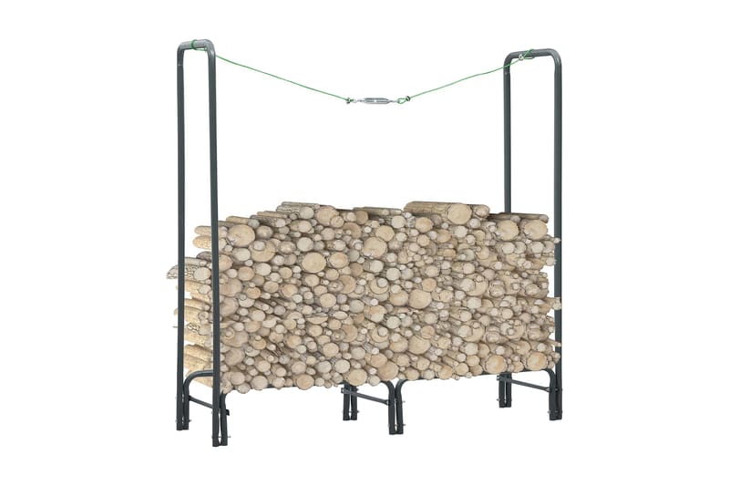 Vedställ antracit 120x35x120 cm stål - Vedförvaring - Vedställ
