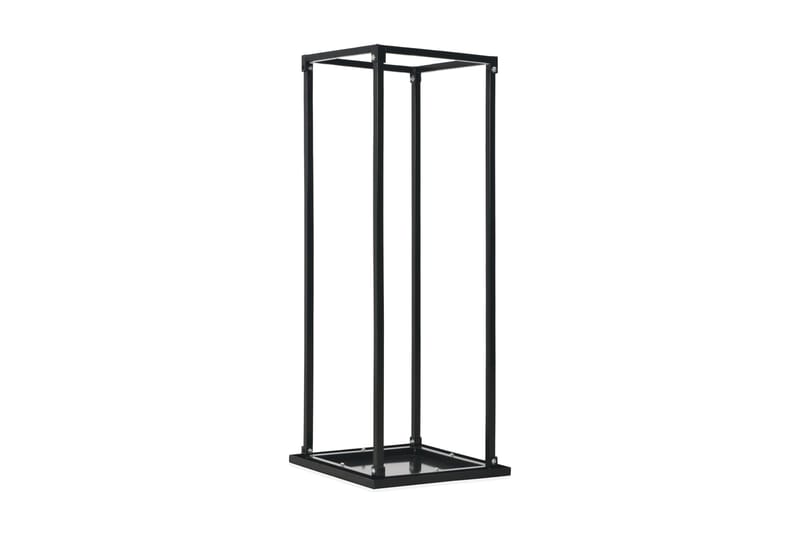 Vedställ med bas svart 37x37x113 cm stål - Vedförvaring - Vedställ