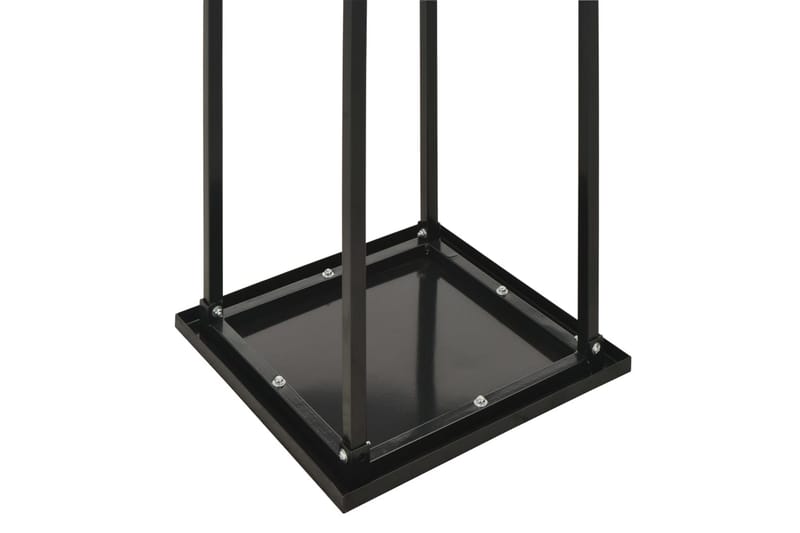 Vedställ med bas svart 37x37x113 cm stål - Svart - Förvaring - Småförvaring - Förvaringsställ - Vedställ