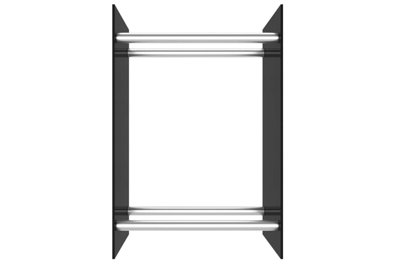 Vedställ svart 40x35x60 cm glas - Svart - Vedställ - Vedförvaring