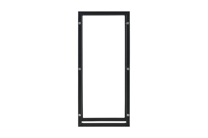 Vedställ svart 44x20x100 cm stål - Svart - Förvaring - Småförvaring - Förvaringsställ - Vedställ