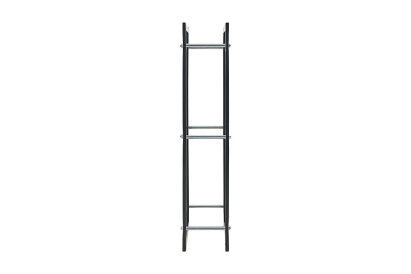 Vedställ svart 44x20x100 cm stål - Svart - Förvaring - Småförvaring - Förvaringsställ - Vedställ