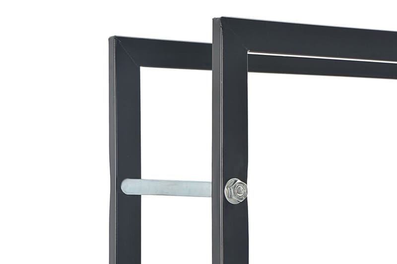 Vedställ svart 44x20x100 cm stål - Svart - Förvaring - Småförvaring - Förvaringsställ - Vedställ