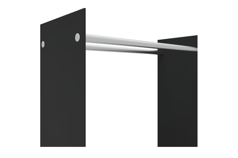 Vedställ svart 80x35x100 cm härdat glas - Svart - Förvaring - Småförvaring - Förvaringsställ - Vedställ