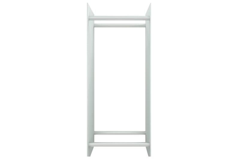 Vedställ vit 40x35x100 cm härdat glas - Vit - Vedställ - Vedförvaring