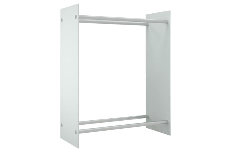 Vedställ vit 80x35x100 cm härdat glas - Vit - Förvaring - Småförvaring - Förvaringsställ - Vedställ