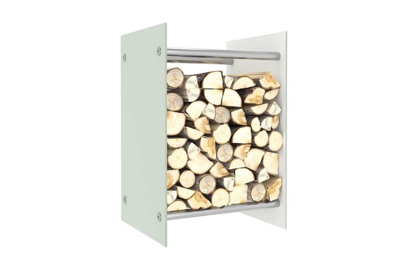 Vedställ vit 40x35x60 cm glas - Vedförvaring - Vedställ