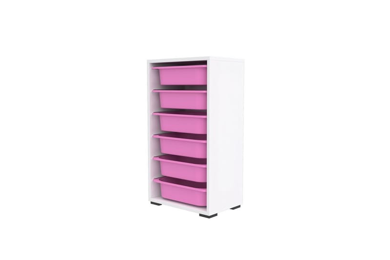 Kelix Förvaringslådor 45,5 cm - Vit/Rosa - Förvaring - Småförvaring - Förvaringslådor