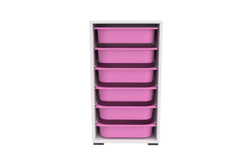 Kelix Förvaringslådor 45,5 cm - Vit/Rosa - Förvaring - Småförvaring - Förvaringslådor
