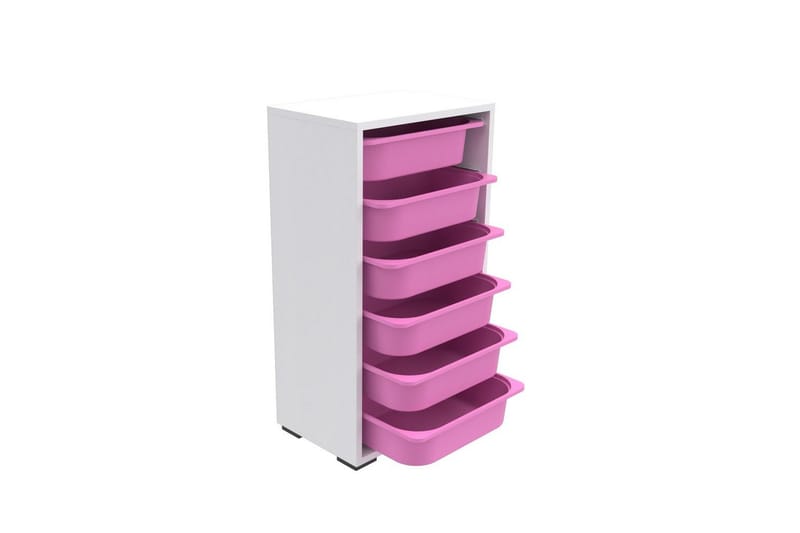 Kelix F�örvaringslådor 45,5 cm - Vit/Rosa - Förvaring - Småförvaring - Förvaringslådor
