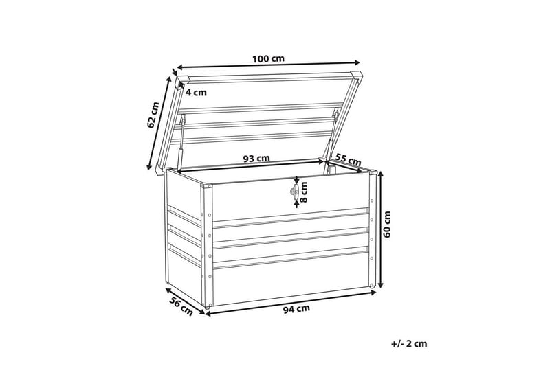 Låda Cebrosa 100x62x64 cm - 100x62x64 cm - Förvaring - Småförvaring - Förvaringslådor