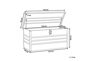 Låda Cebrosa 132x62x64 cm - 132x62x64 cm - Utemöbler - Dynförvaring & möbelskydd - Dynboxar & dynlådor