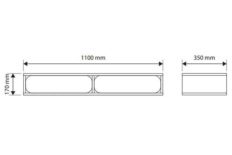 Marinport Väggskåp 110 cm - Beige - Förvaring - Småförvaring - Förvaringslådor