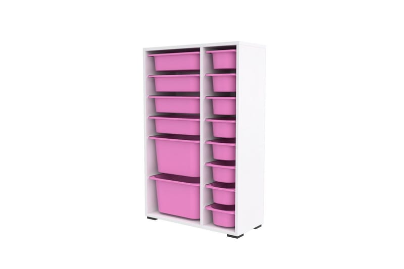 Masashige Förvaringslådor 69,5 cm - Vit/Rosa - Förvaring - Småförvaring - Förvaringslådor