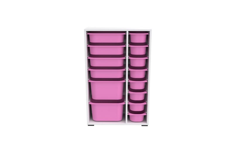 Masashige Förvaringslådor 69,5 cm - Vit/Rosa - Förvaring - Småförvaring - Förvaringslådor