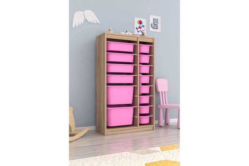Montana Förvaringslådor 69 cm - Natur/Rosa - Förvaring - Småförvaring - Förvaringslådor