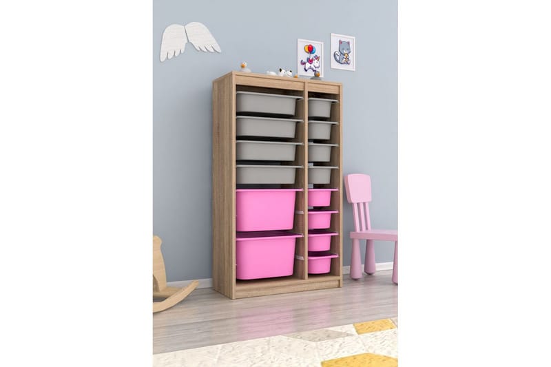 Montana Förvaringslådor 69 cm - Rosa/Grå - Förvaring - Småförvaring - Förvaringslådor