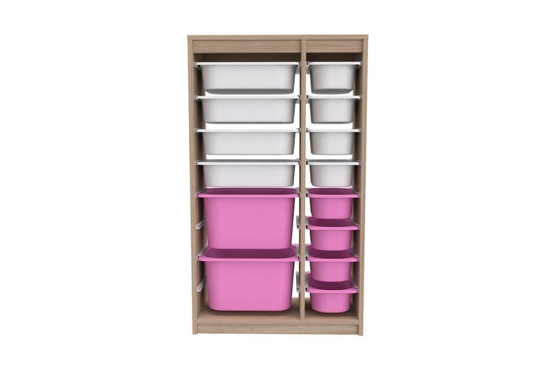 Montana Förvaringslådor 69 cm - Vit/Rosa - Förvaring - Småförvaring - Förvaringslådor