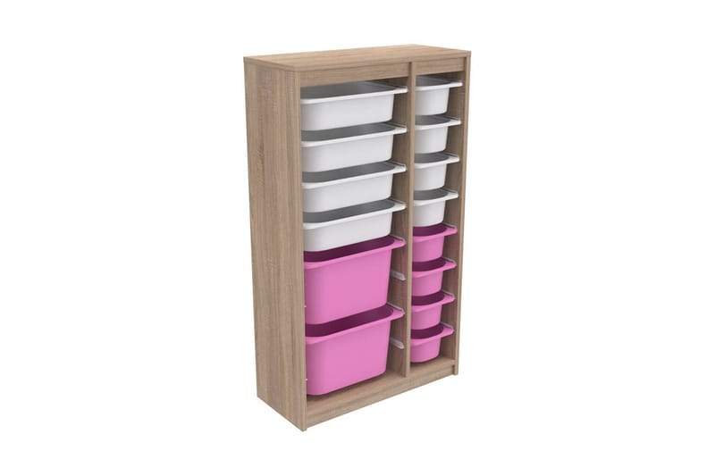 Montana Förvaringslådor 69 cm - Vit/Rosa - Förvaring - Småförvaring - Förvaringslådor