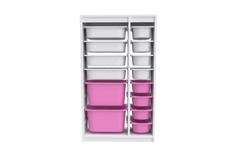 Montana Förvaringslådor 69 cm - Vit/Rosa - Förvaring - Småförvaring - Förvaringslådor