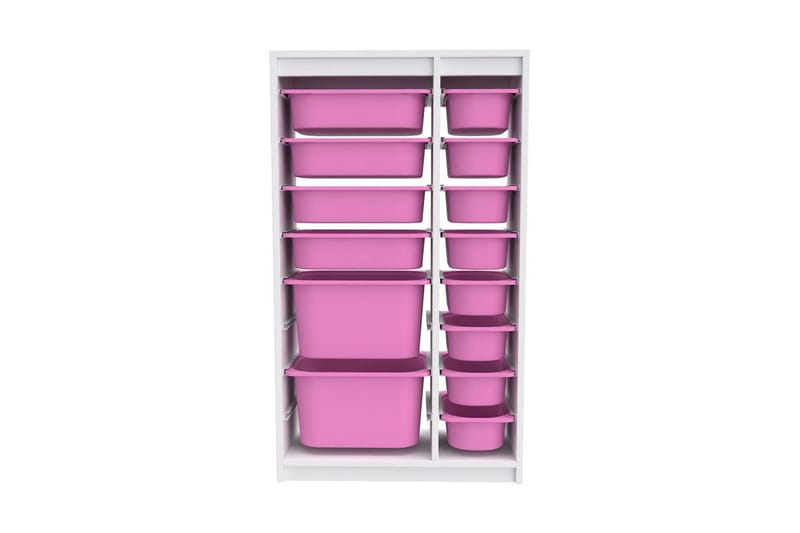 Montana Förvaringslådor 69 cm - Vit/Rosa - Förvaring - Småförvaring - Förvaringslådor