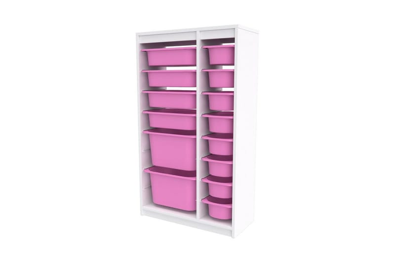 Montana Förvaringslådor 69 cm - Vit/Rosa - Förvaring - Småförvaring - Förvaringslådor