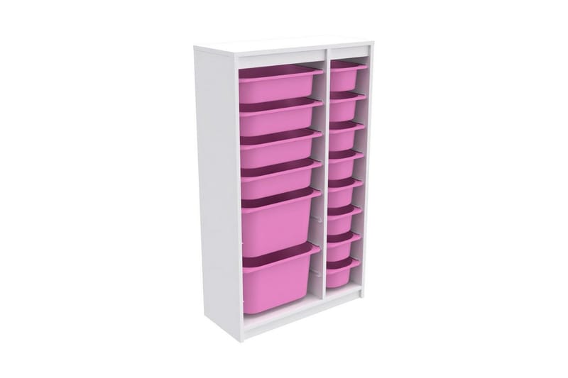 Montana Förvaringslådor 69 cm - Vit/Rosa - Förvaring - Småförvaring - Förvaringslådor
