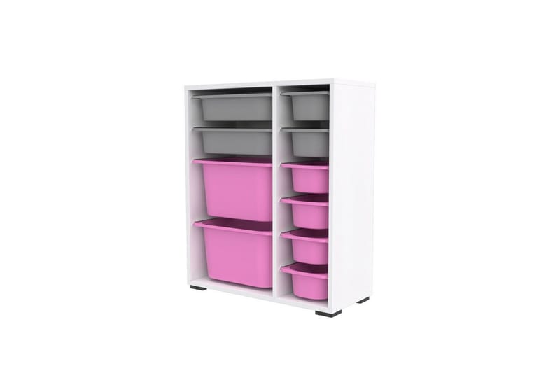 Sosan Förvaringslådor 69,5 cm - Vit/Rosa/Grå - Förvaring - Småförvaring - Förvaringslådor