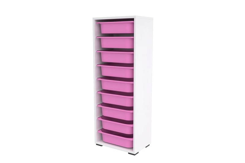 Stribor Förvaringslådor 45,5 cm - Vit/Rosa - Förvaring - Småförvaring - Förvaringslådor
