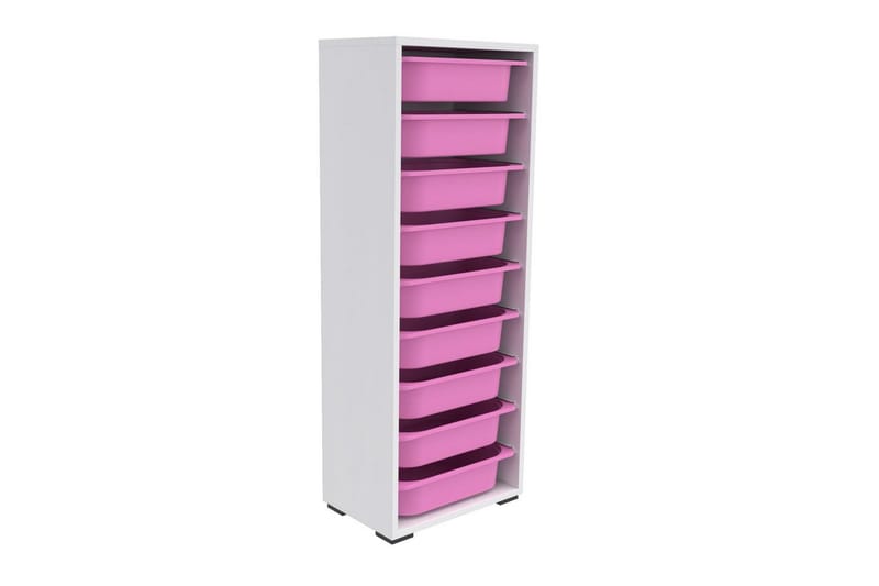 Stribor Förvaringslådor 45,5 cm - Vit/Rosa - Förvaring - Småförvaring - Förvaringslådor