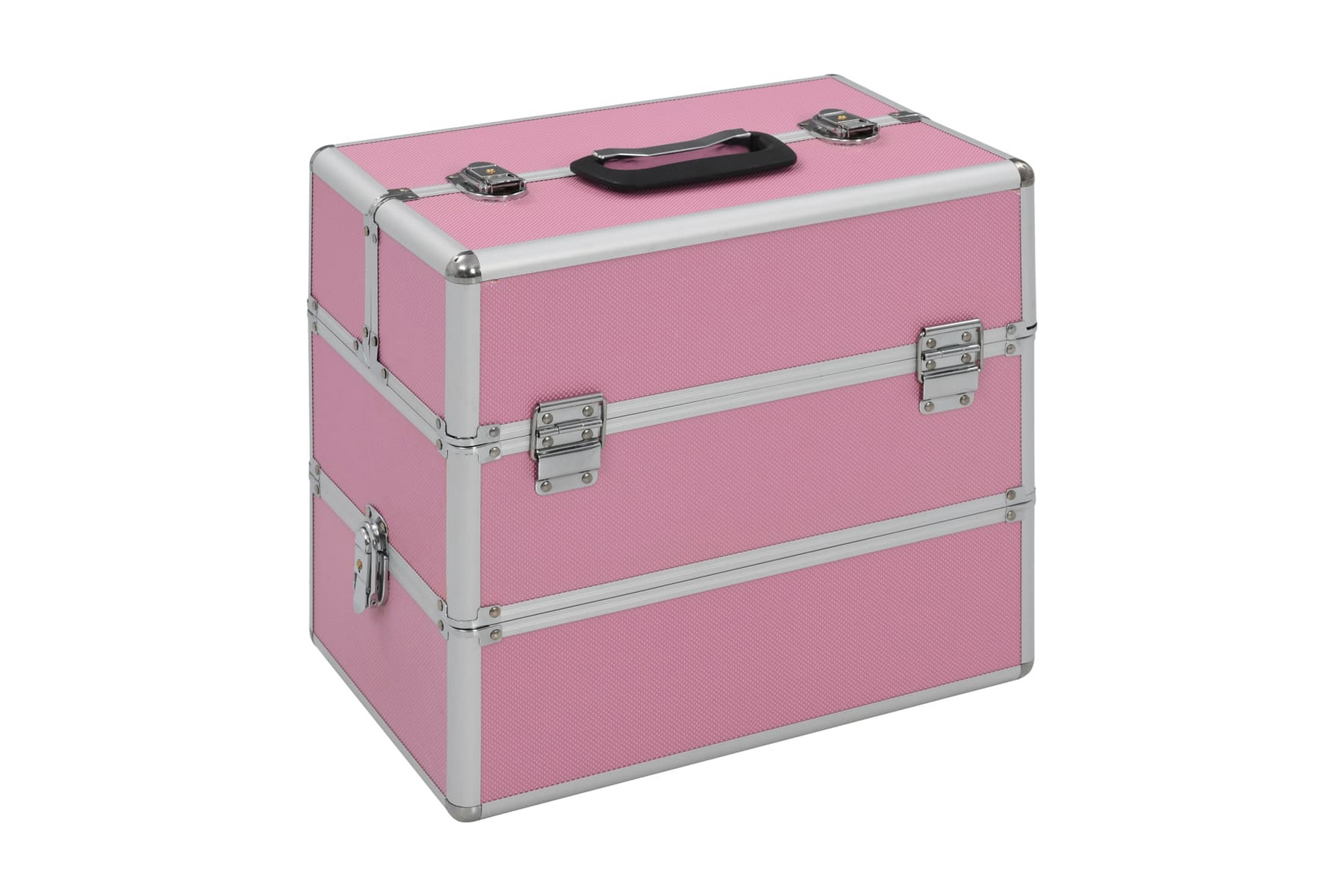 Sminklåda 37x24x35 cm rosa aluminium – Rosa
