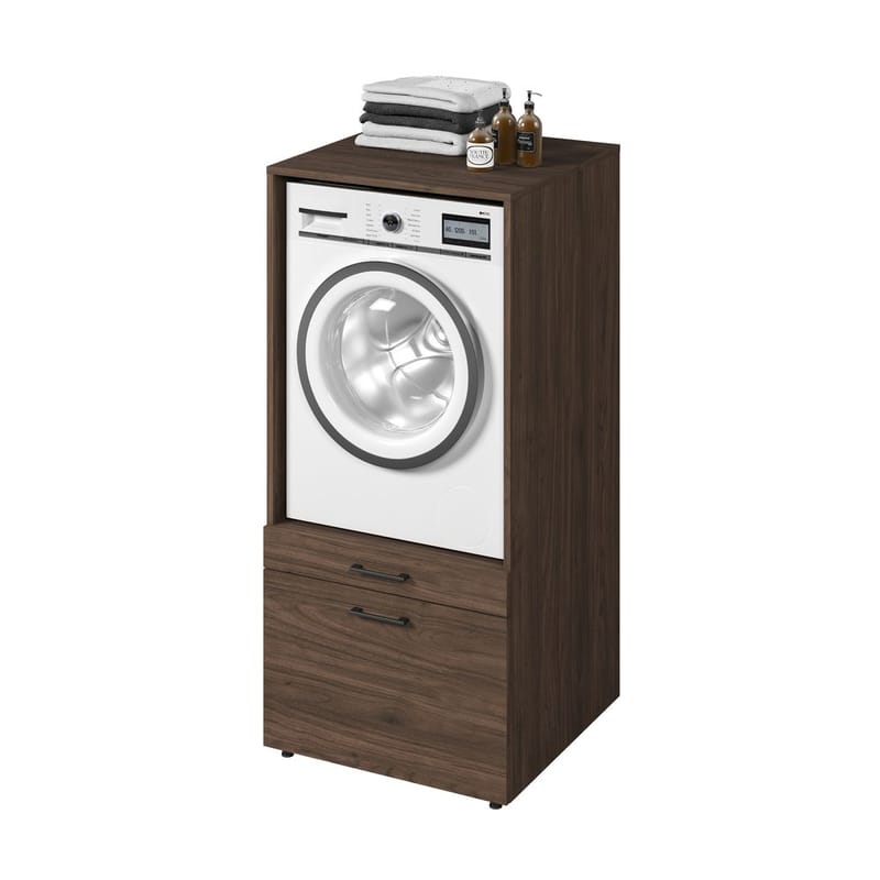 Tvättmaskin/Torkskåp Aza 1 Låda 1 Hylla - Walnut Villa - Förvaring - Badrumsförvaring & tvättstuga inredning