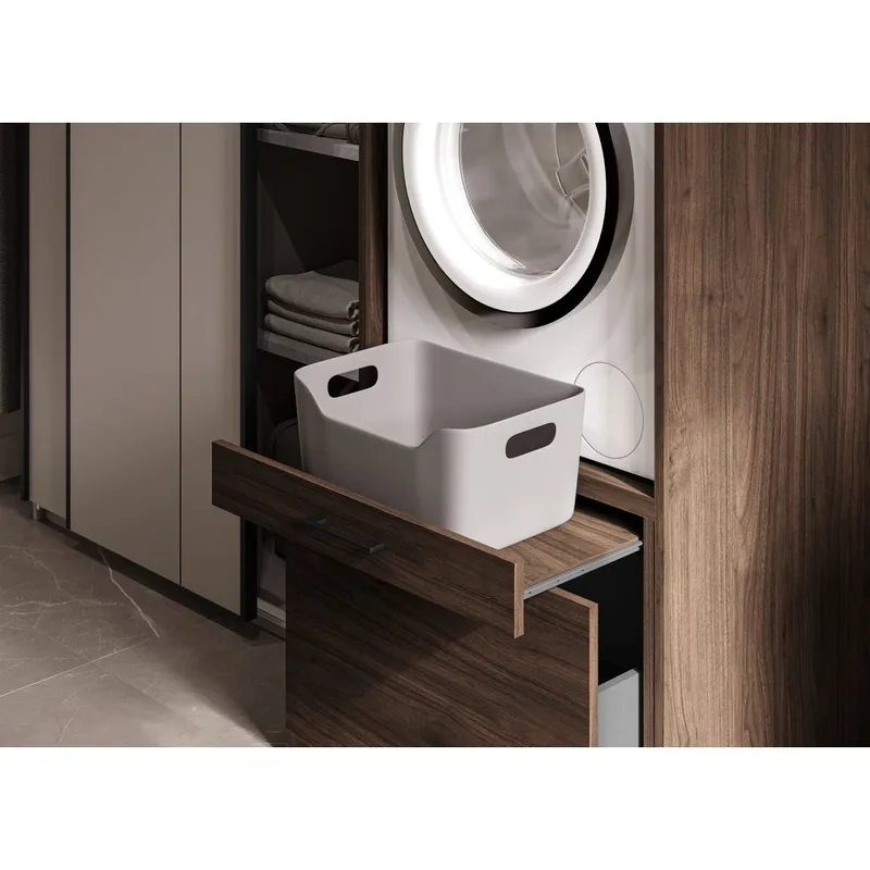 Tvättmaskin/Torkskåp Aza 1 Låda 1 Hylla - Walnut Villa - Förvaring - Badrumsförvaring & tvättstuga inredning