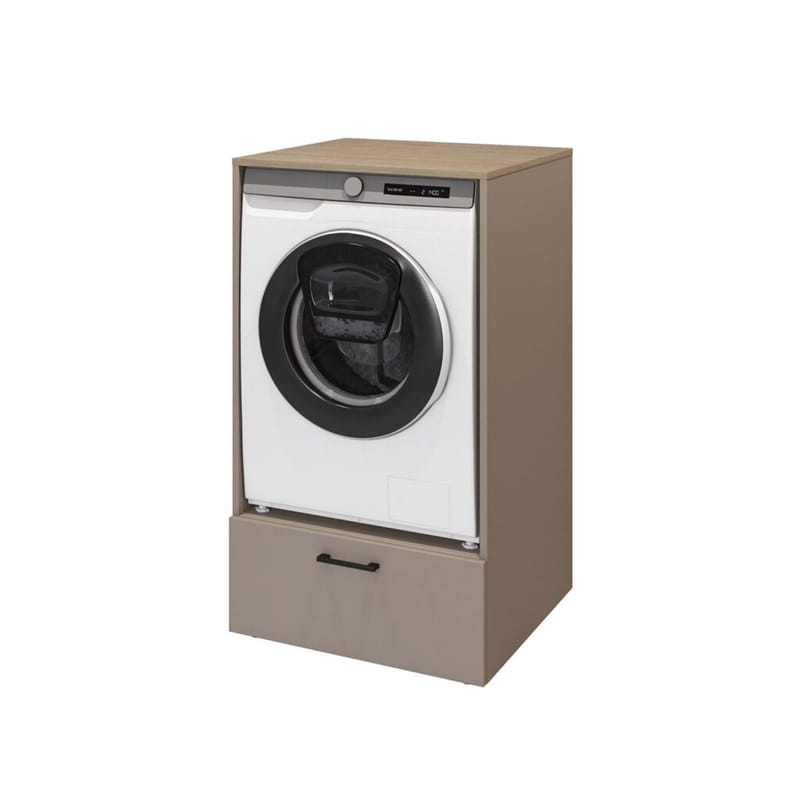 Tvättmaskin/Torktumlarskåp Rosa med 1 låda - Förvaring - Badrumsförvaring & tvättstuga inredning