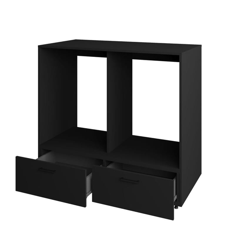 Tvättmaskin/Torktumlarskåp Rosa med 2 lådor - Svart Onyx - Förvaring - Badrumsförvaring & tvättstuga inredning