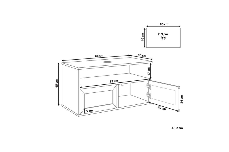 Tvättställsskåp Rosell 86x40x45 cm - 86x40x45 cm - Förvaring - Badrumsförvaring & tvättstuga inredning