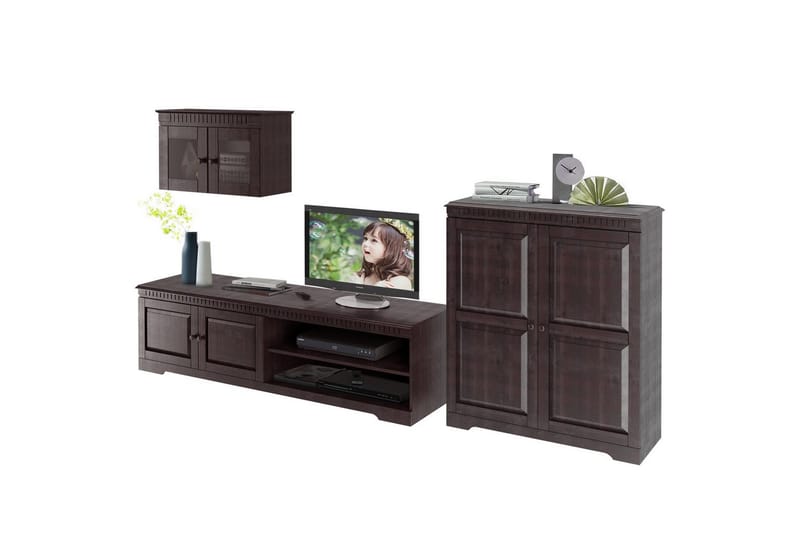 Väggenhet Cubrix Set om 3 Havana/lack - Havana/lack - Möbler - Vardagsrum - Tv-möbler & mediamöbler - Tv-möbelset