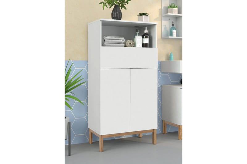 Väggskåp Mirza Vit - Vit - Förvaring - Skåp