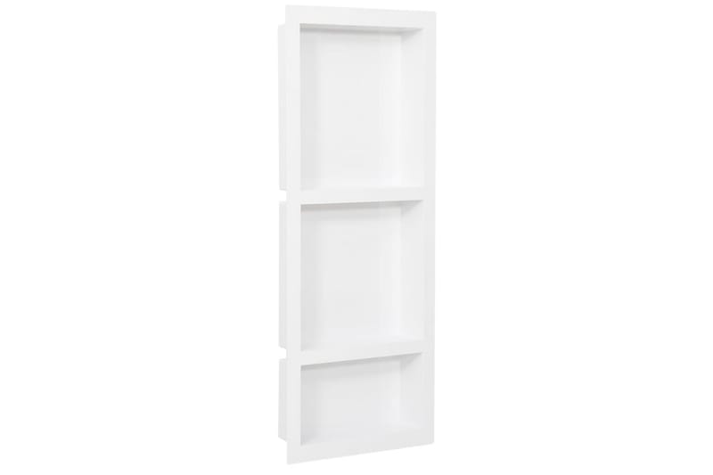 Infälld duschhylla niche 3 hyllor matt vit 41x99x9 cm - Vit - Inredning & dekor - Badrumsinredning - Duschhylla & duschkorg