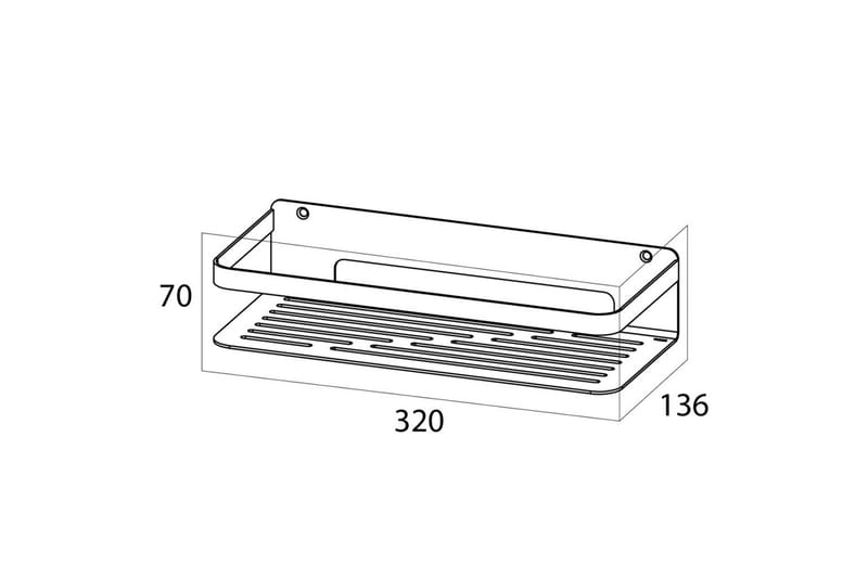 Tiger Duschhylla Caddy krom stor 1400030346 - Duschhylla & duschkorg