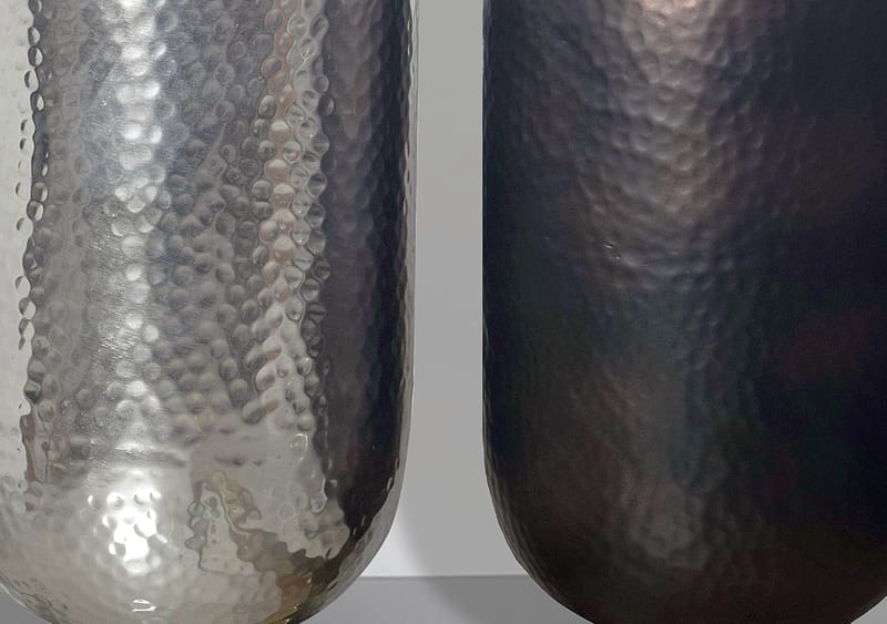 Corara Vas 46 cm Set om 2 - Silverfärgad och svart brons - Inredning & dekor - Dekor & inredningsdetaljer