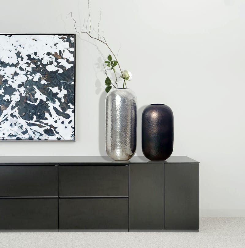 Corara Vas 46 cm Set om 2 - Silverfärgad och svart brons - Inredning & dekor - Dekor & inredningsdetaljer
