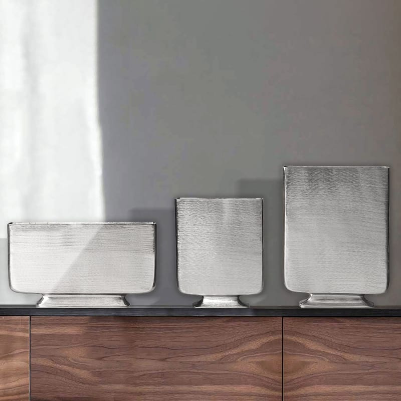Corova Vas 33 cm Set om 3 - Silverfärgad - Inredning & dekor - Dekor & inredningsdetaljer